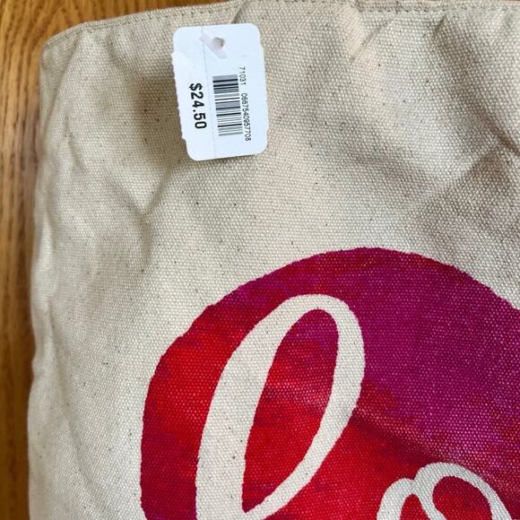 Tote Bag LOVE with red heart, 17" x 13", NWT - Picture 4 of 12